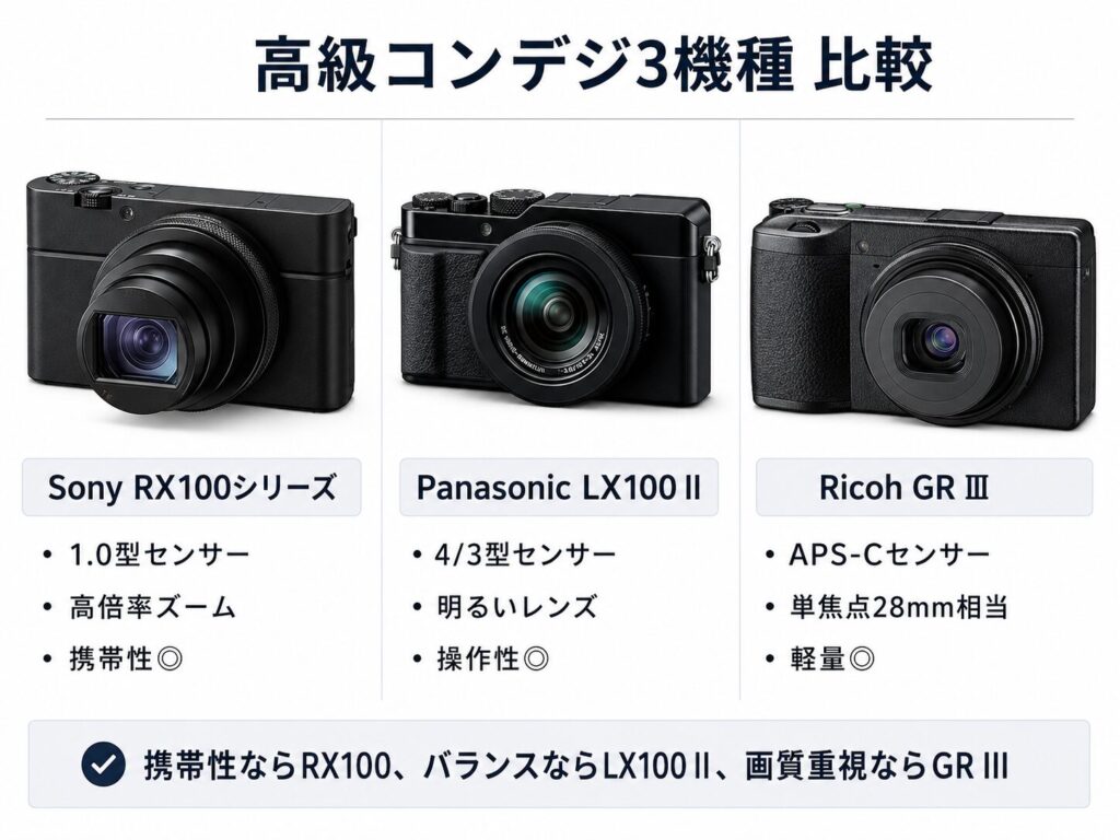 高級コンデジ3種