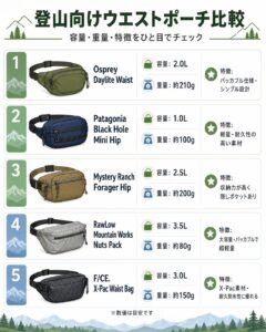 ウエストポーチ比較画像